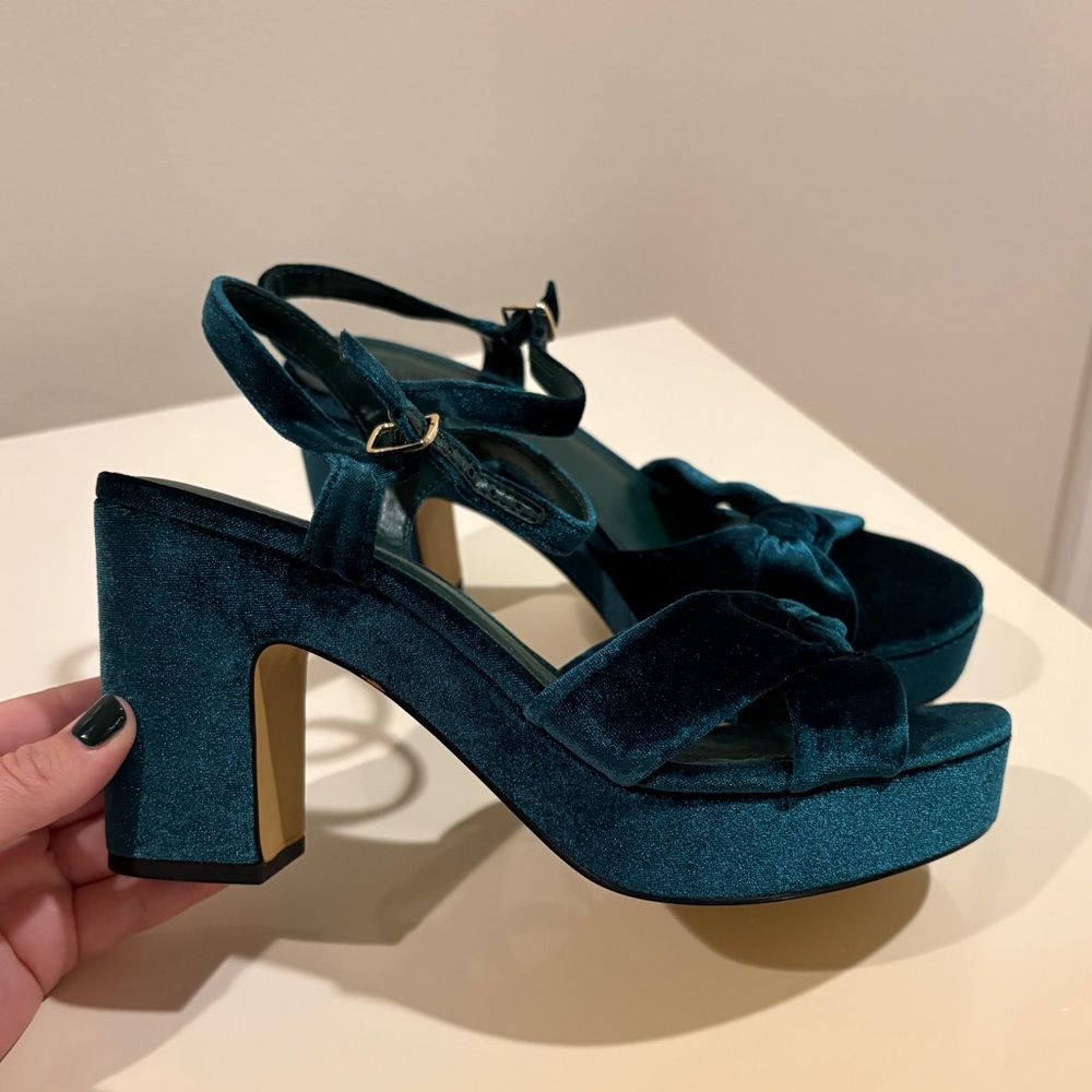 Jcrew Velvet Heels